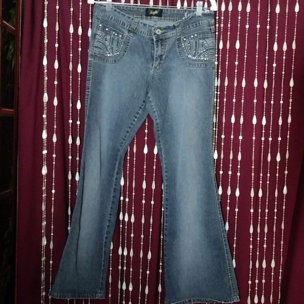 Vintage Flared Size 13 Angels Denim Blue Jeans